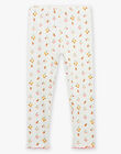 Pyjama écru à imprimé fleurs et renards FLOROETTE / 23E5PF34PYJ001
