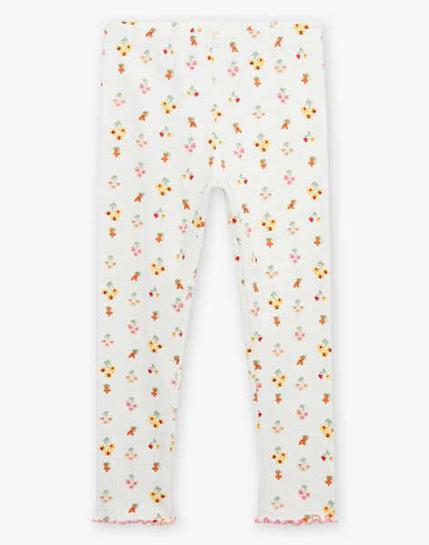 Pyjama écru à imprimé fleurs et renards FLOROETTE / 23E5PF34PYJ001