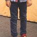 Pantalon regular bleu marine