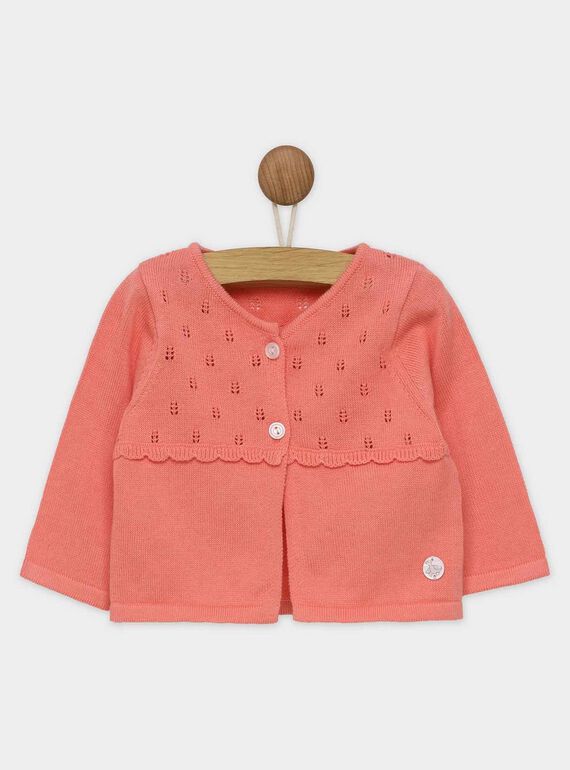 Cardigan rose RYGWEN / 19E0CFI1CAR305