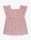 Blouse en popeline nude à imprimé fleuri FAWYLENE / 23E1BFQ1CHED319
