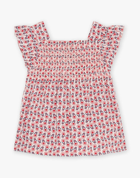 Blouse en popeline nude à imprimé fleuri FAWYLENE / 23E1BFQ1CHED319