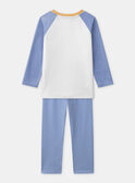 Pyjama bleu et blanc en velours imprimé tigre Garçon NUITIGRAGE / 25H5PGB4PYJ000