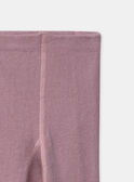 Collants mauves jacquard fantaisie MAJOUETTE / 25E4PF72COL328