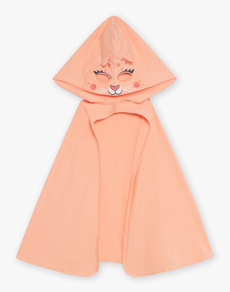 Pyjama deux pièces orange pâle en coton avec cape tête de panthère FLOPOETTE 1 / 23E5PF43PYTE402