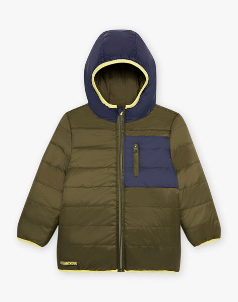 Veste réversible à capuche kaki DIVESTAGE / 22H3PGV3GIP604