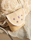 Sac besace en paille à fleurs FRESACETTE / 23E4PFI1BES009