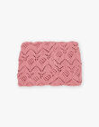 Snood vieux rose en tricot ajouré DRATWIETTE / 22H4PFM2SNOD312