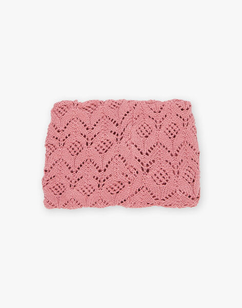 Snood vieux rose en tricot ajouré DRATWIETTE / 22H4PFM2SNOD312