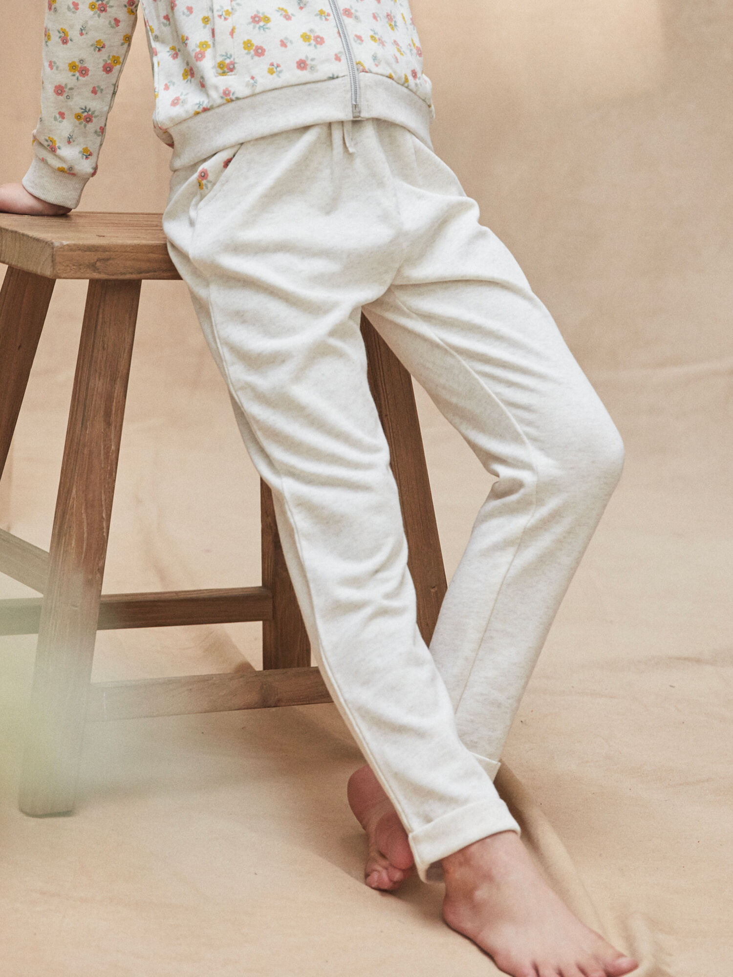 Bas de Jogging Beige Chine Fille Sergent Major