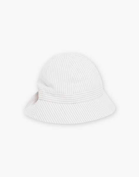 Chapeau blanc rayé gris bébé garçon CAMATEO / 22E4BGH2CHA000