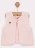 Cardigan sans manches rose PALONA / 18H1BFH1CSM301