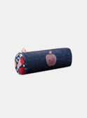 Trousse bleu marine et rose paillettés  imprimé pommes Fille NOTROUETTE / 25H4PFP1TRO070