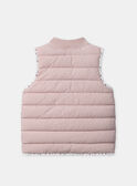 Doudoune sans manches rose pale et imprimé fleuri Fille NAEDOETTE / 25H2PF31GTV303