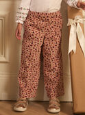 Pantalon fleuri en velours LOIPLETTE / 24H2PFU1PANK007
