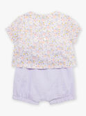 Body, bloomer et bandeau lilas à imprimé fleurs FORINE / 23E0CFT2ENSH700