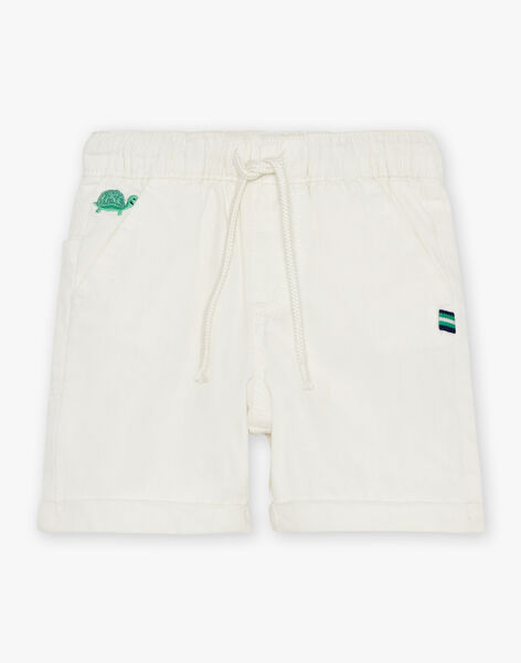 Bermuda écru en herringbone FAMATHYS / 23E1BGN1BER001