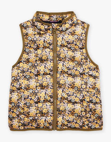 Manteau 3 en 1 kaki à fleurs dorés DRAKALETTE / 22H2PFM1PAR604
