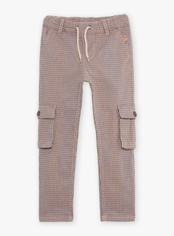 Pantalon cargo à motif pied de poule DEDOUAGE / 22H3PGR2PANI814