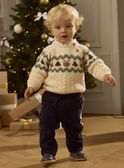 Pull torsadé et jacquard Noël LAVADIM / 24H1BGT1PUL005