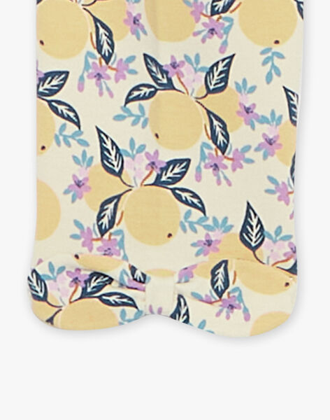 Legging écru à motif oranges et fleurs FLALEGETTE / 23E2PFO1LG114