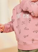 Sweat rose vintage avec animaux FAGETIENNE / 23E1BGD2SWED332