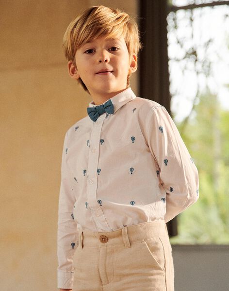 Chemise blanche retroussable avec broderies FREBRAGE / 23E3PGI3CHM000