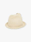 Chapeau de paille avec bande à motif FAPOLLY / 23E4BFO1CHA009