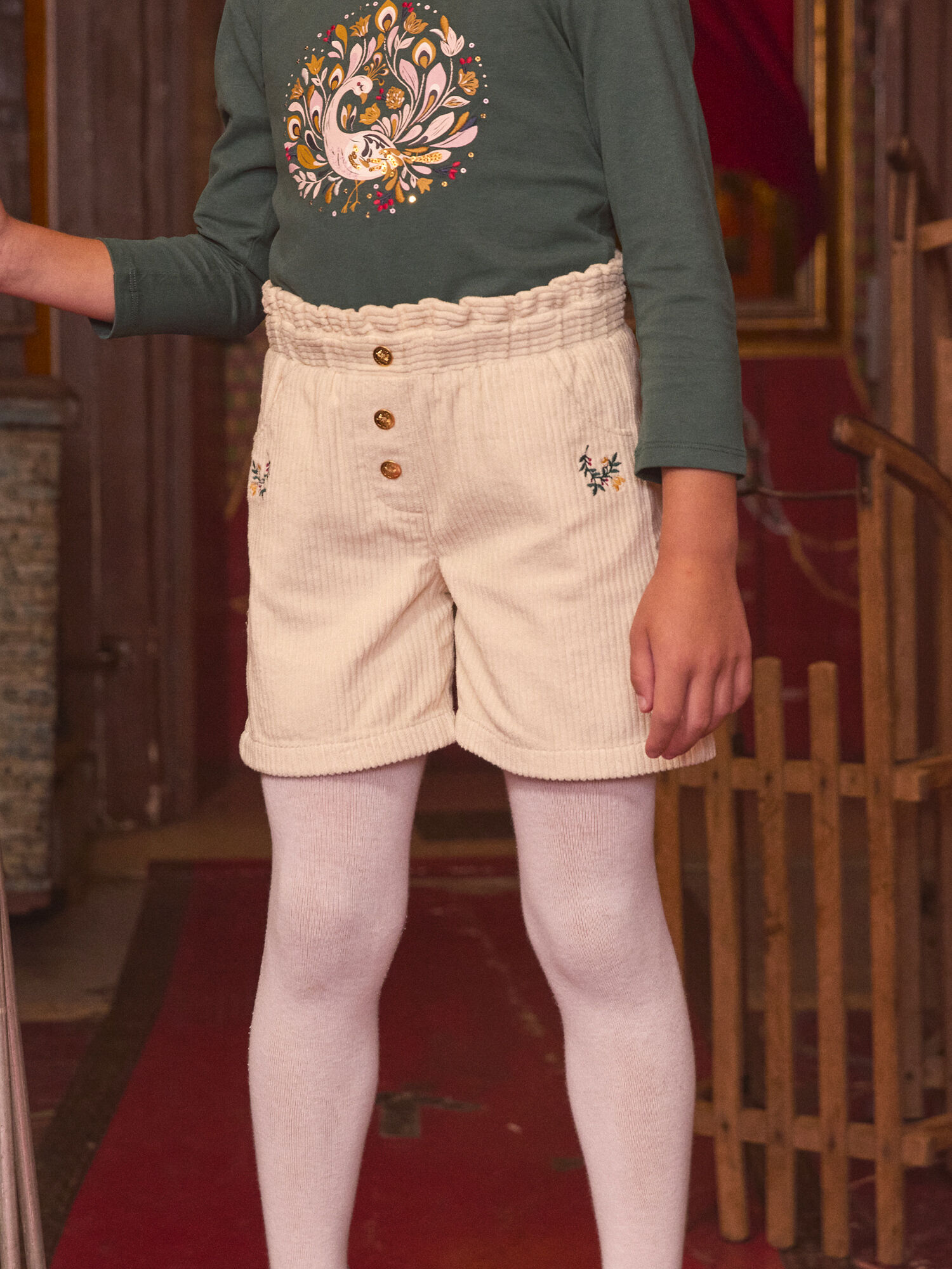 Short Blanc Fille Sergent Major