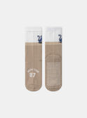Chaussettes bicolore jacquard singe MEPIAGE / 25E4PG81SOQ080