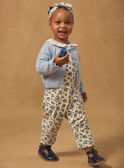 Cardigan bleu ajouré et bas de manches volantées Bébé Fille NAJESSICA / 25H1BFQ2CAR020