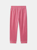 Pyjama rose en velours avec patch chat Fille NUIVOLETTE / 25H5PFB3PYJD300