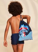 Sac à dos bleu et blanc à rayures FRYSACAGE / 23E4PGL1BES070