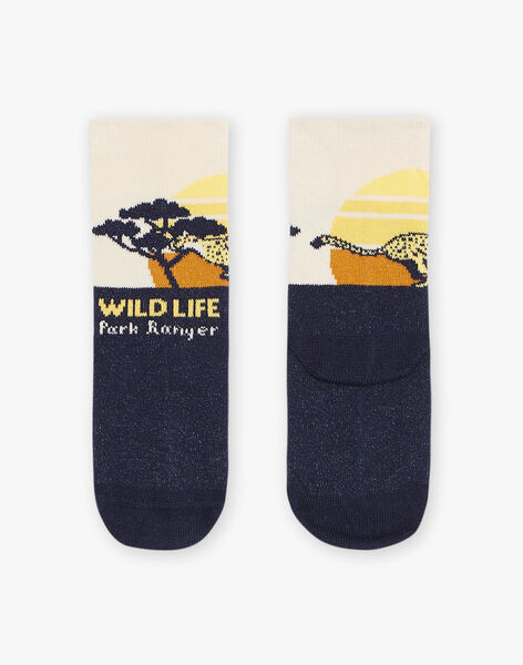 Chaussettes multicolores animation savane FACHAGE / 23E4PG81SOQ114