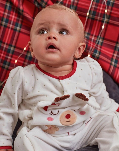 Grenouillere Ecrue Motif Renne De Noel Bebe Fille Achat En Ligne Pyjama Et Grenouillere Sergentmajor