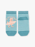 Chaussettes bleues à imprimé à rayures et à motif dinosaure FLUSTRAGE / 23E4PGQ1SOQ205