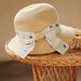 Chapeau de paille souple à bande fleuries