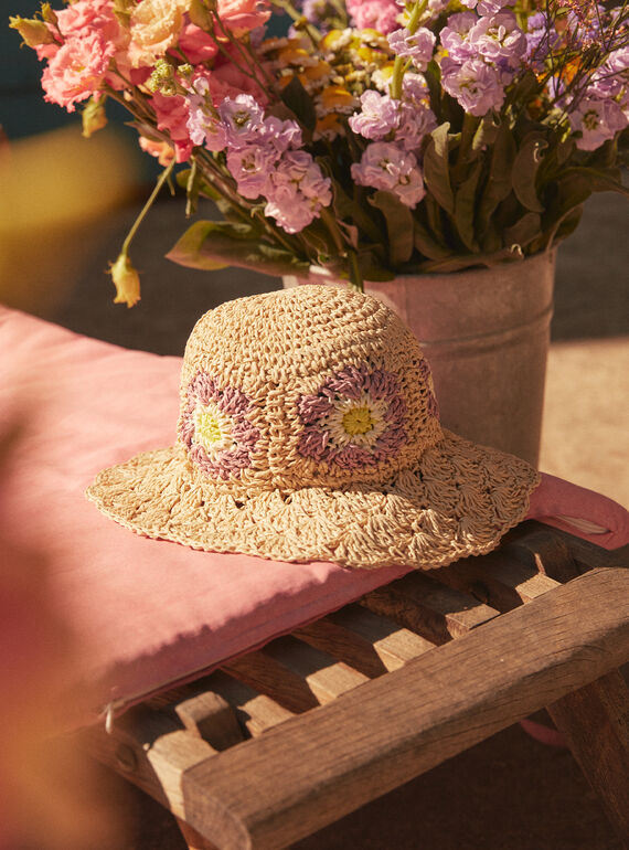 Chapeau de paille beige LACHETTE / 24H4PFI1CHA009