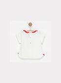Tee shirt manches courtes ecru NAIVONNE / 18E1BFG1TMC001