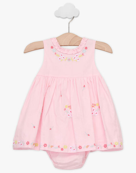 Robe Rose Pale Brodee Et Bloomer Bebe Fille Robe Bebe Sergentmajor