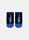 Chaussettes bleues à motif jacquard et animation requin en jersey KLOCHAGE / 24E4PGS1SOQC234