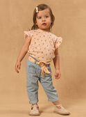 Pantalon en denim ceinture fleuri MASARAH / 25E1BFP1PANP269