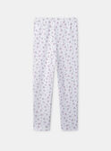 Chemise de nuit bleu clair imprimée fée et legging fleuri Fille NUIZETTE / 25H5PFB1CHN020