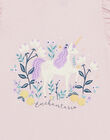 T-shirt lilas à volants et licorne fantaisie FLALICETTE / 23E2PFO1TMCH700