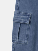 Jean cargo bleu Garçon NUJINAGE / 25H3PGQ1JEAP269