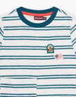 T-shirt écru à rayures enfant garçon CIFLOAGE / 22E3PGJ1TMCA001