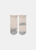 Chaussettes écrues jacquard souris  MAIDALIE / 25E4BF91SOQA001