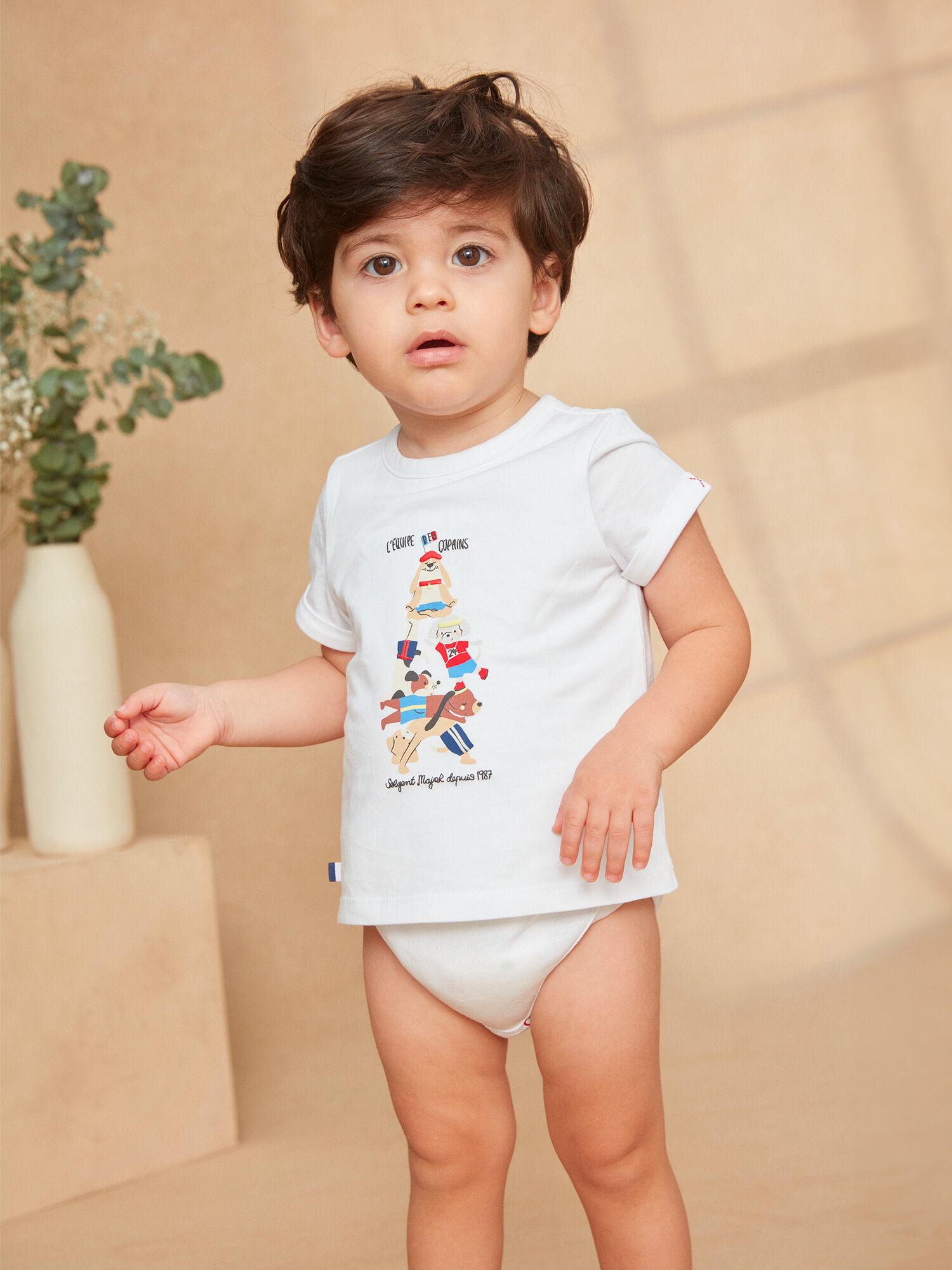 Body tshirt a manches courtes imprime Garcon Sergent Major