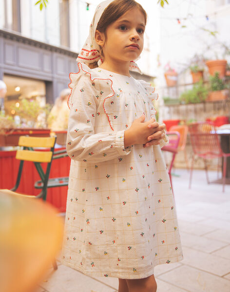 Robe écrue à volants FEDRETTE / 23E2PFB1ROB001