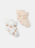 Lot de deux paires de chaussettes de naissance NOLINE / 25H0AF21SOQ318